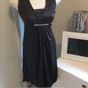 🆕 NWT Vera Moda Black Satin Dress 8